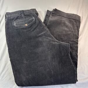 L. L. Bean men's chunky black corduroys vintage grampa core size 37